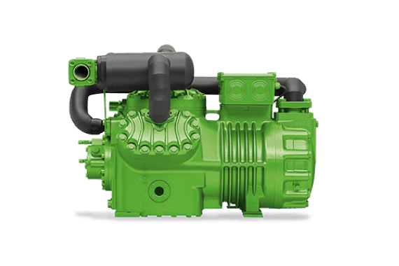 Compresor abierto de dos tapas