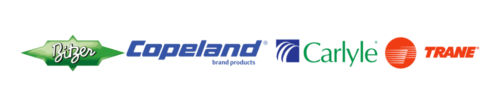 Logos de las diferentes marcas de repuestos para compresores